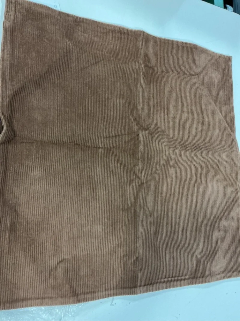 New Corduroy Cotton Velvet Pillow Cover Brown 20 x 20